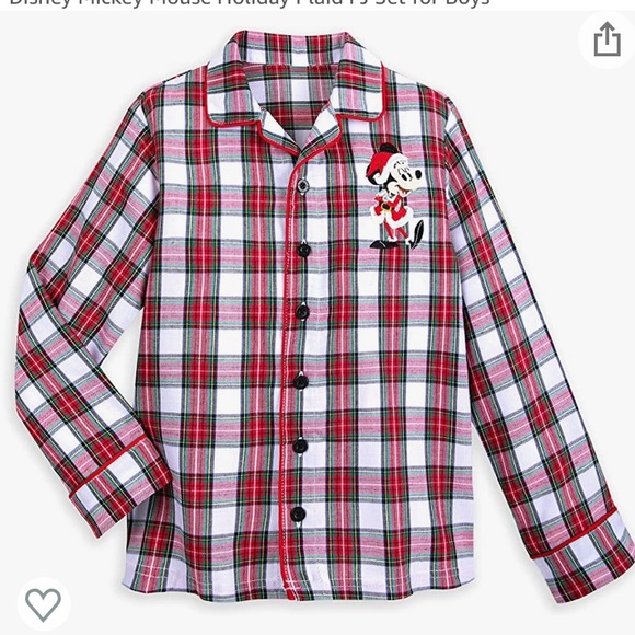 Mickey Mouse Holiday Plaid PJ Set for Boys - Picture 2 of 6